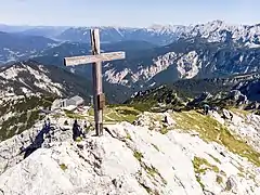 Höllentorkopf Gipfel Blick Richtung Osterfelderkopf