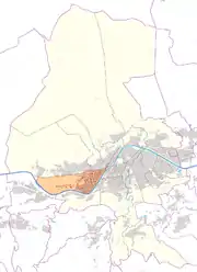 Österreichkarte, Position von Höttinger Au hervorgehoben
