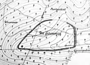 Lageskizze der Hünenburg Hemeln von Carl Schuchhardt (Ende 19. Jahrhundert)