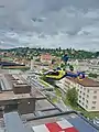 Der Rettungshubschrauber HB-ZSJ startet vom Kantonsspital St. Gallen in der Schweiz.