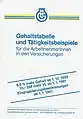 HBV-Gehaltstabelle und Tätigkeitsbeispiele in der Versicherungsbranche ab 1. Oktober 1990