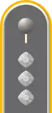 Dienstgradabzeichen auf der Schulterklappe der Jacke des Dienstanzuges für Heeresuniformträger der Heeresaufklärungstruppe.