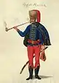 Gemeiner des k.k. Husarenregiments Graf Hadik. 1762