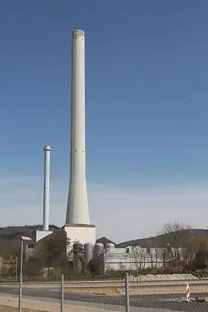 Heizkraftwerk auf dem Campus der Universität Heidelberg im Neuenheimer Feld