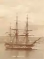 Das Linienschiff Duncan 1865 vor Nova Scotia