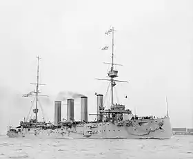 Das britische Flaggschiff HMS Good Hope