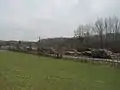 Holzlagerung am Bahnhof