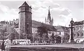 Nordost-Ecke des Schlosses mit Haberturm am Münzplatz