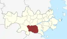 Lage des Vedsted Sogn in der Haderslev Kommune