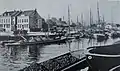 Kohleverladung im Harburger Binnenhafen um 1900