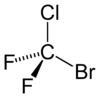 Strukturformel von Bromchlordifluormethan