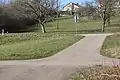 Ehemaliger Haltepunkt der Katzbachbahn unterhalb der heutigen Parkstraße