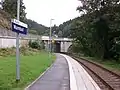 Haltepunkt Warmbad, Blick Richtung Flöha (2016)