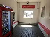 Wartebereich am Bahnsteig 2, August 2019
