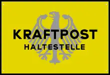Haltestellenzeichen für Kraftpostlinien