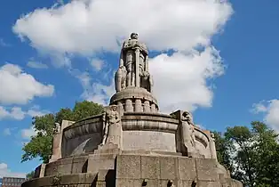 Bismarck-Denkmal (mit Bildhauer Hugo Lederer) in Hamburg, 1906