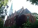 Restaurierung 2009 mit eingerüstetem Turm
