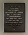 Gedenktafel aus dem Kirchenschiff