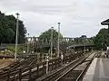 Viadukt zur Ausfädelung der Walddörferbahn aus der Ringlinie
