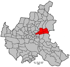 Karte: Lage des Wahlkreises Wandsbek in Hamburg.