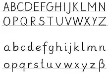 Eine mögliche Form der Grundschrift (keine Normschrift), 2011