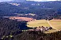 Der Weiler Vraconnaz mit Moorgebiet