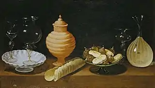 Juan van der Hamen y LeónStillleben mit Süßgebäck, Schalen und Gläsern, 1622, Öl auf Leinwand, 52 × 88 cm, Museo del Prado, Madrid