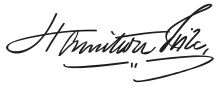 Unterschrift von Hamilton Fish