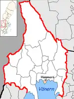 Lage der Gemeinde Hammarö