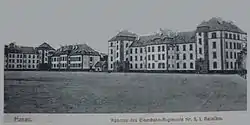 Kaserne des Eisenbahn-Regiments, ca. 1900