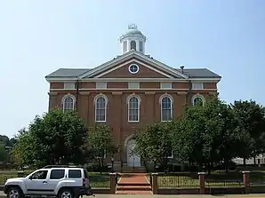 Hancock County Courthouse in Hawesville, gelistet im NRHP Nr. 75000765