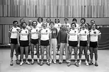 Die Bundesligamannschaft der Saison 1979/80 mit dem Trikotsponsor brandkasse provinzial.