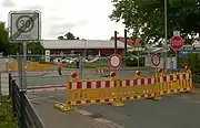Gesperrte  Hauptdurchgangsstraße Heisterbergallee, 2022
