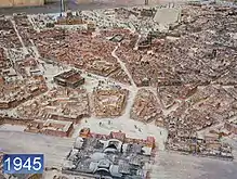 Modell der zerstörten Innenstadt von 1945