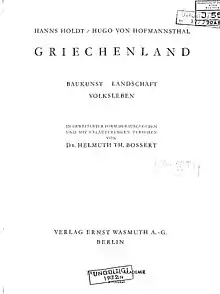 Fotoband Griechenland.dritte erweiterte Auflage 1928