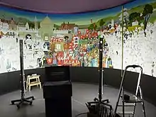Blick ins Atelier, in dem das Staufersaga-Panorama entstand (2013)