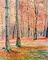 Herbstlicher Buchenwald (Ölgemälde, 1921)