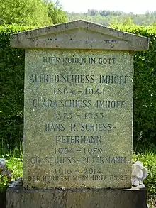 Hans Rudolf Schiess (1904–1978) Maler, Grafiker. Grab. Friedhof am Hörnli