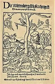 Hans Sachs: Die Wittenbergisch Nachtigall, Eilenburg 1523, Titel und Text