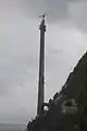 Pylonen der Hardangerbrücke im Bau
