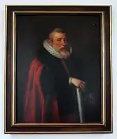 Johann Hardenrath (oben rechts das Wappen derer von Hardenrath)
