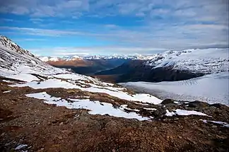 Das Harding Icefield in den Kenai Mountains