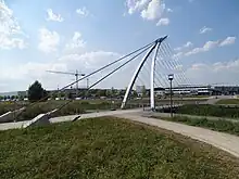 Harfenbrücke über den Langen See in Böblingen