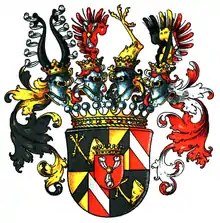 Gemehrtes Wappen der Grafen von Harrach zu Rohrau und Thannhausen
