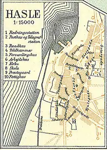 Ausschnitt aus Karte von Bornholm um 1900