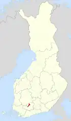 Lage von Hattula in Finnland