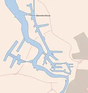Lageplan der Berendrechtsluis