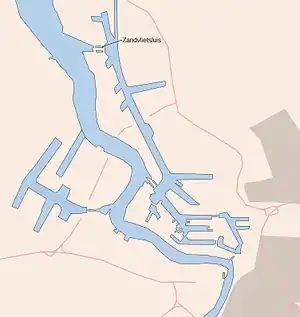Lageplan der Zandvlietsluis