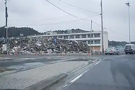 Tsunamitrümmer in Iwaki (Foto: 10. März 2012)