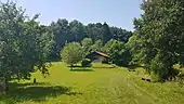 Hütte des Angelsportvereins Lauda zwischen großem und kleinem See